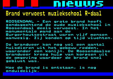 Omroep Brabant - Brand verwoest muziekschool Roosendaal